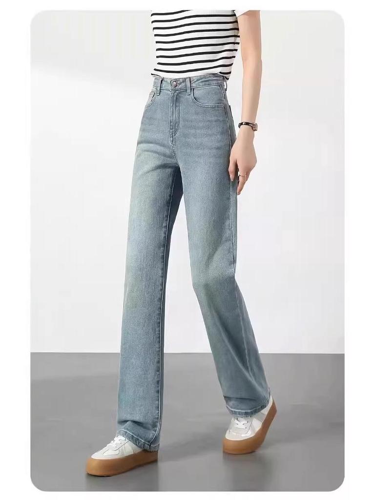 Women's High Waist Light Color Jeans - Spring/Autumn 2025 Style: Straight, Slimming, Petite, Narrow & Wide Leg.