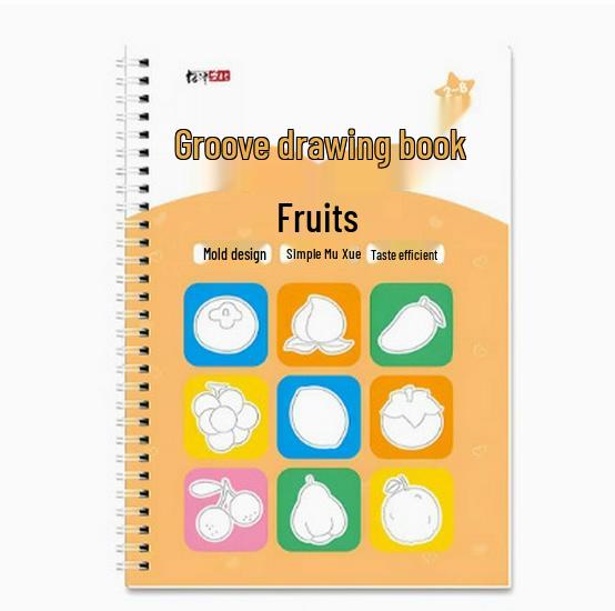 Children s Drawing & Number Writing Practice Book: Groove Training Sheets for Ages 2-8 фруктов и овощей