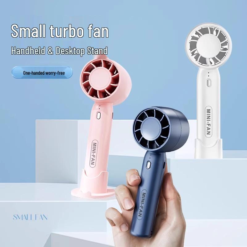 Ultra-Quiet USB Handheld Mini Fan - Three-Speed, Portable for Office Use