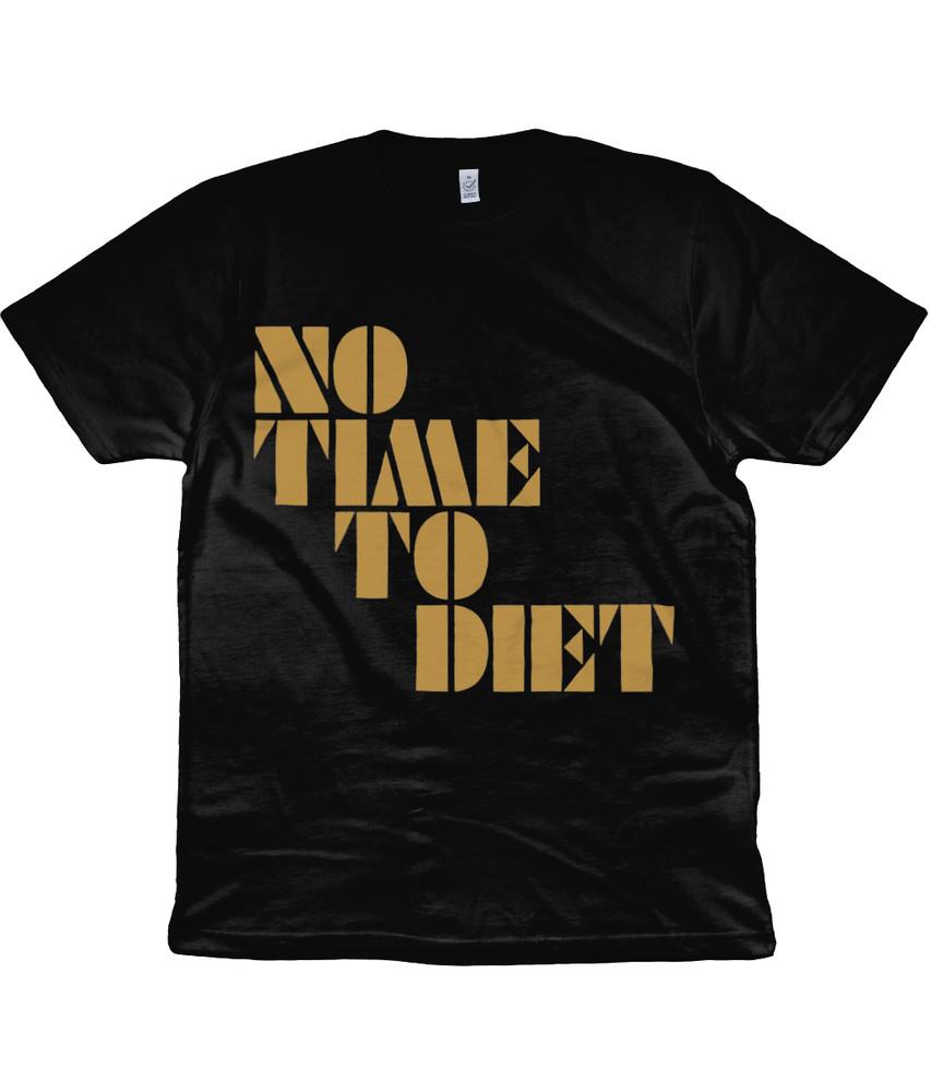 

NO TIME TO DIET - James Bond 007 Inspired - Organic T-Shirt - Gold XL