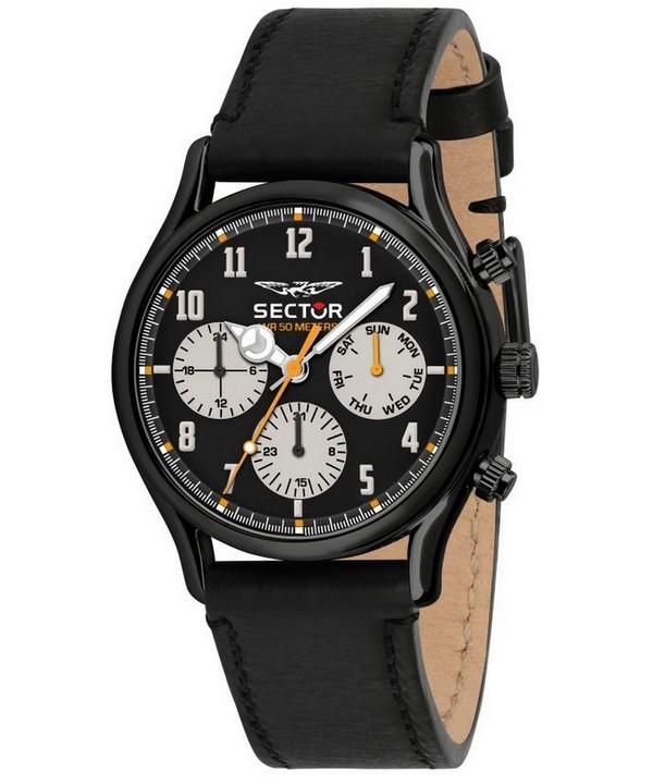

Sector 660 Black Dial Leather Strap Quartz R3251517001 Men s Watch чёрный
