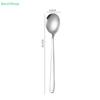 Ensemble Cuillère et Fourchette en Acier Inoxydable Vaisselle Style Coréen Cuillères à Long Manche pour Adultes Repas et Soupe, Cuillères à Soupe Ménagères
