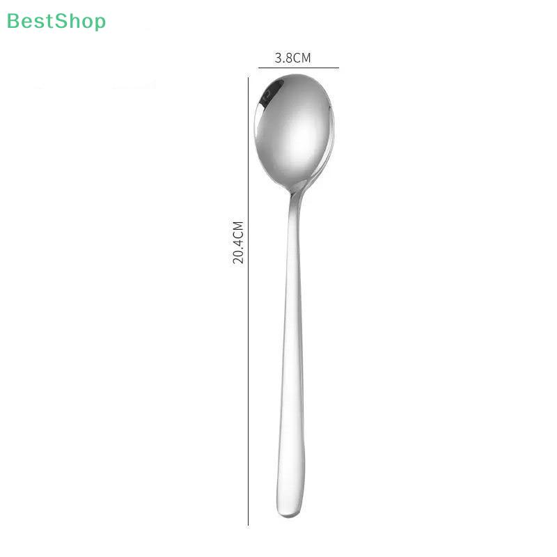 Ensemble Cuillère et Fourchette en Acier Inoxydable Vaisselle Style Coréen Cuillères à Long Manche pour Adultes Repas et Soupe, Cuillères à Soupe Ménagères