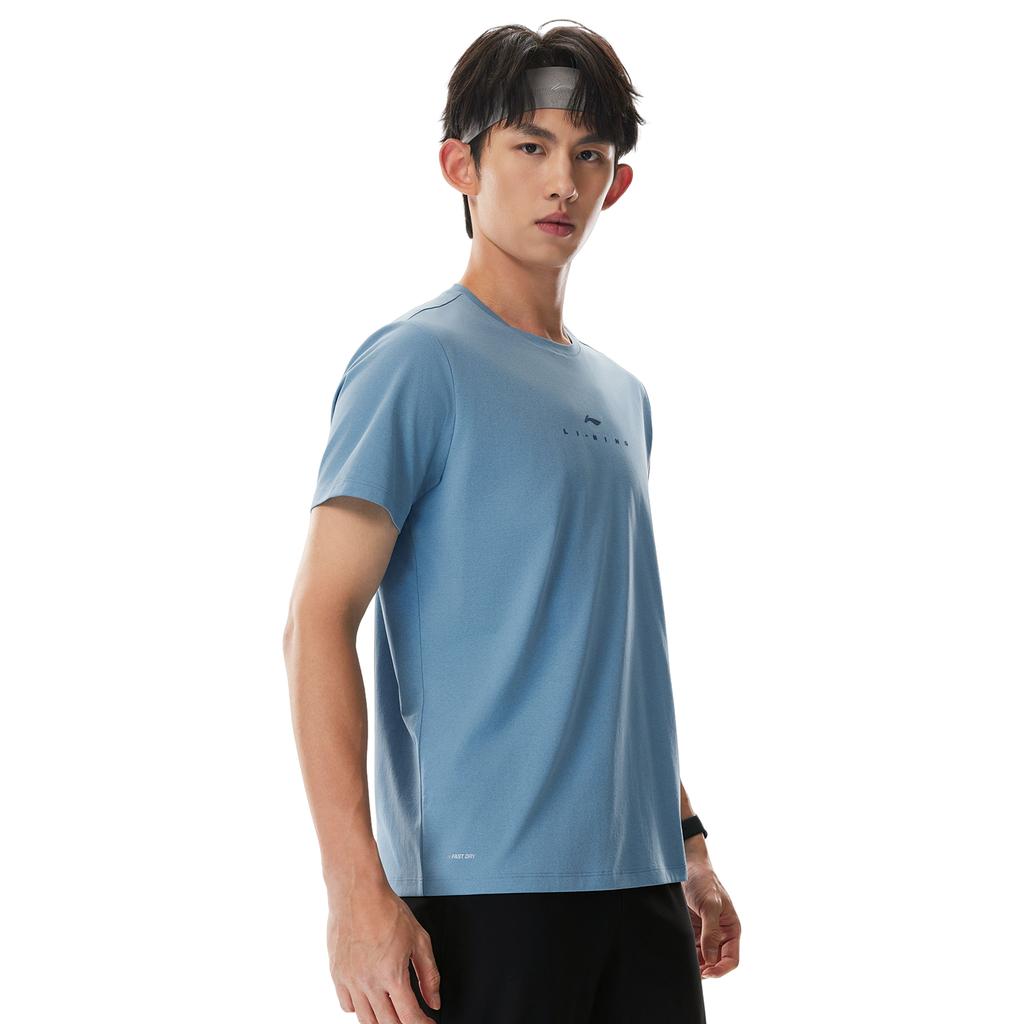 Li-Ning Fitness Series Moisture Wicking Round Neck Pullover T-Shirt Men Tops ATSW199-3