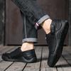 Fashion Men's Leather Sneakers Casual Luxury Fashion Oxford Black Shoes Fashion Breathable Classic Loafers Zapatos Hombre