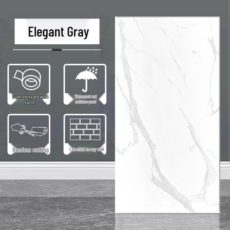 Self-Adhesive Waterproof Aluminum-Plastic Marble-Effect Wall Panel Sticker