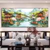 5d Bedroom Diamond Painting Jiangnan Water Town Full of Diamond Mosaic Art New Living Room Stick Diamond Cross Stitch Landscape Diy