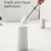 Splash Protection Toilet Brush Set Stainless Steel Toilet Cleaning Brush  Restroom