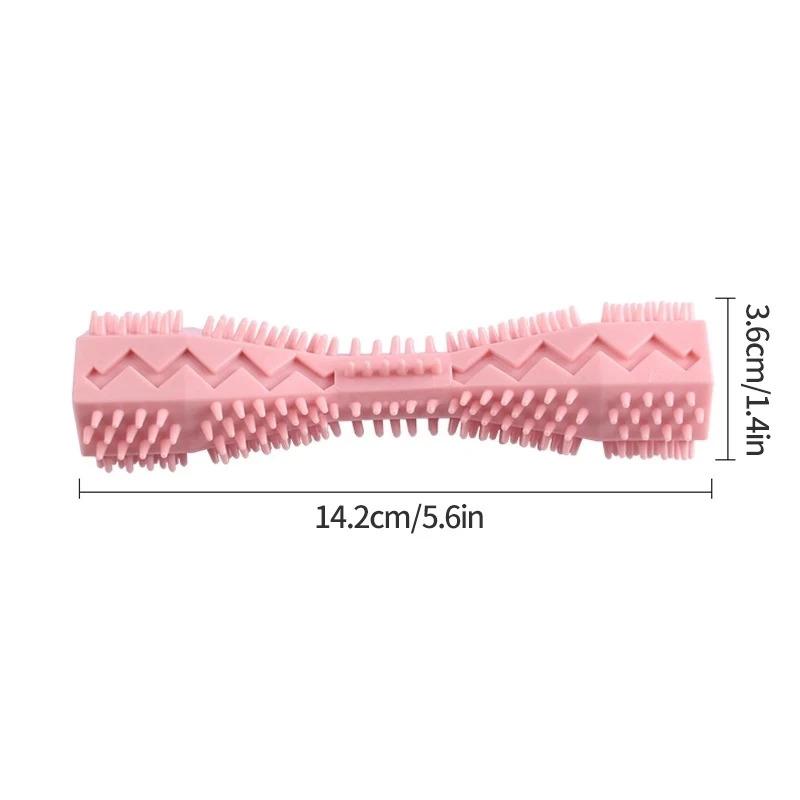 Dog Chew Toys for Teething Puppies Indestructible Bite Resistant Leaky Food Toy Dental Cleaning Stick Interactive Fun Chewing