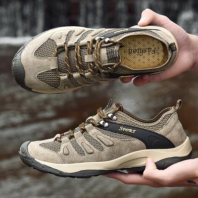 Casual Leather Men's Shoes Lightweight Sneakers Breathable Outdoor Shoes New Design Male Hiking Shoes Versatile OutdoorTrainers