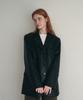 Loeil Oversized Single Leather Jacket - Black