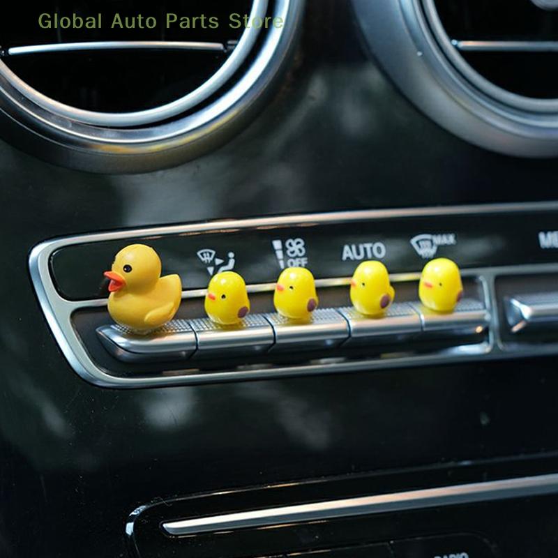 Cute Mini Ducks Car Interior Decoration Auto Rearview Mirror Dashboard Ornaments For Woman Man Gift Car Accessories