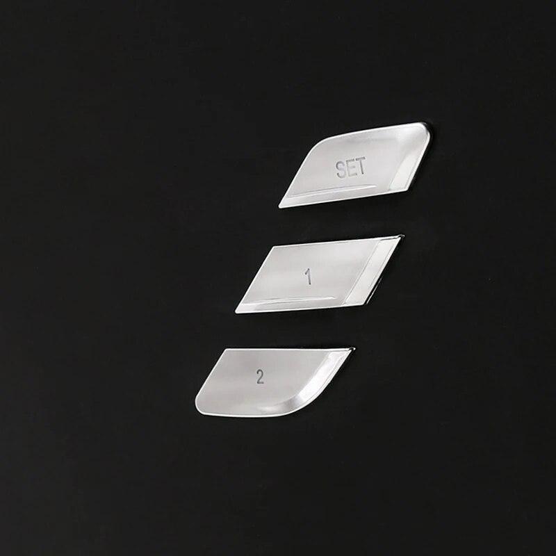 3Pcs ABS Car Interior Seat Adjustment Memory Buttons Sequins Decorative Decals Auto Accessories For BMW 3 Series G20 G28 -21