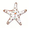 3 Piezas Decoración de Estrella Madera Maciza Natural Pulida Superficie Lisa Sin Astillas Decoración Multiescena Estrella Árboles de Navidad Cortinas Decoración Festiva