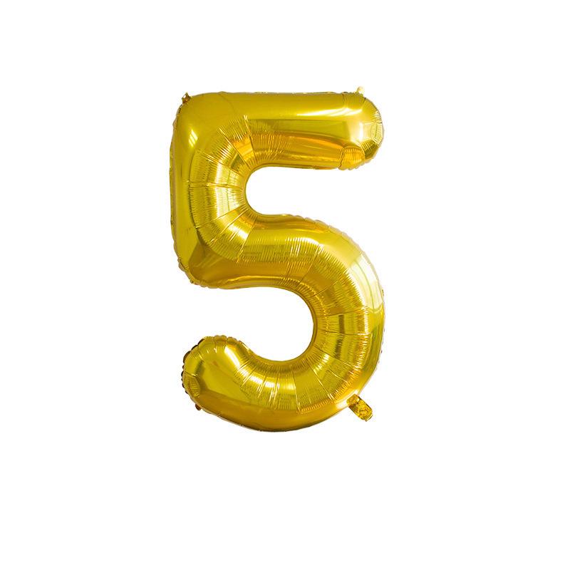 32-Inch Body Shaping Numeric Balloons - Gold & Silver, Floating Birthday & Celebration Decor