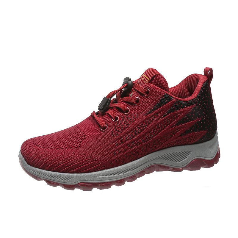 Summer spring shoes women s summer fly-woven casual sports shoes medium and old parents four-season shoes 36 красный 3539₽