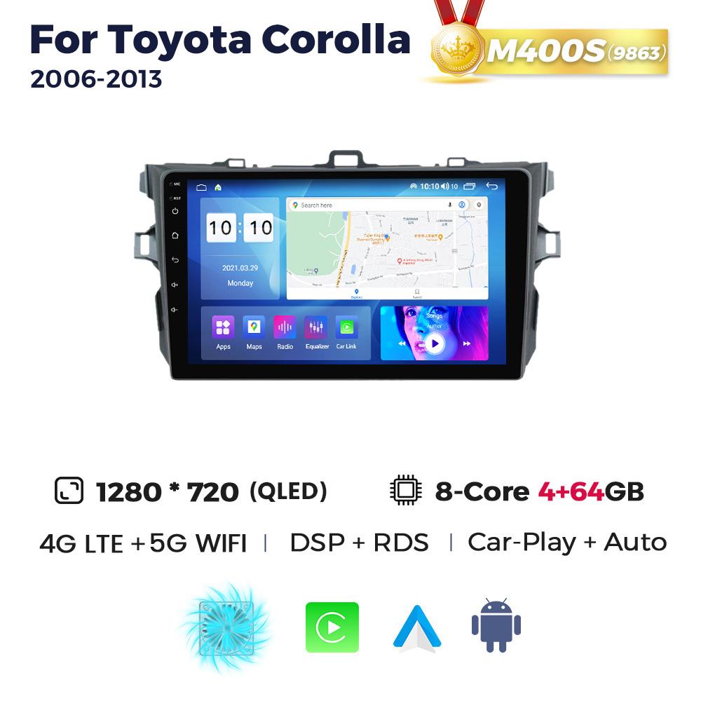 Navifly 8Core 2Din Android Car Radio Multimedia Video Player For Toyota Corolla E140 150 2006-2013 Autoradio BT Carplay Auto GPS