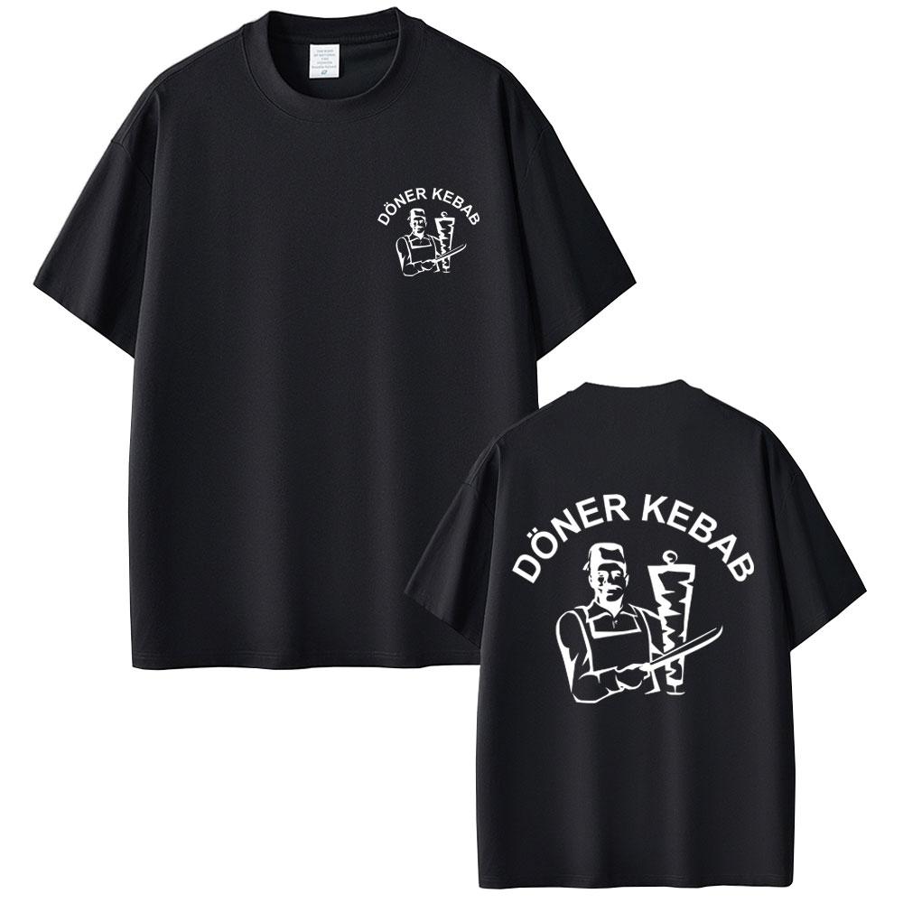 Doner Kebab Funny Graphic T-shirt Unisex Women 100% Cotton Oversized Short Sleeve T Shirt Summer Casual Oversized Unisex Streetwear