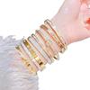Golden Womens Bracelet Titanium Jewelry 18K Gold-plated Waterproof Rust Proof Non Color Changing Mens and Womens Couple Jewelry