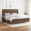 Exclusive House - Slatted Bed Base with Mattress Dark Brown 200x200 Cm