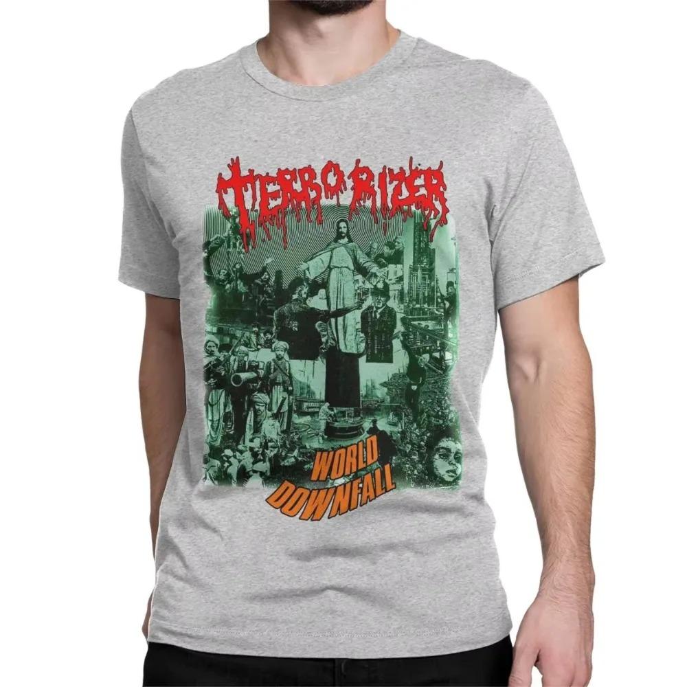 Damen World Falling Death Grinding Metal T-Shirt Gruselige Kleidung Kurzarm Rundhals Bequemes Kurzarm-T-Shirt