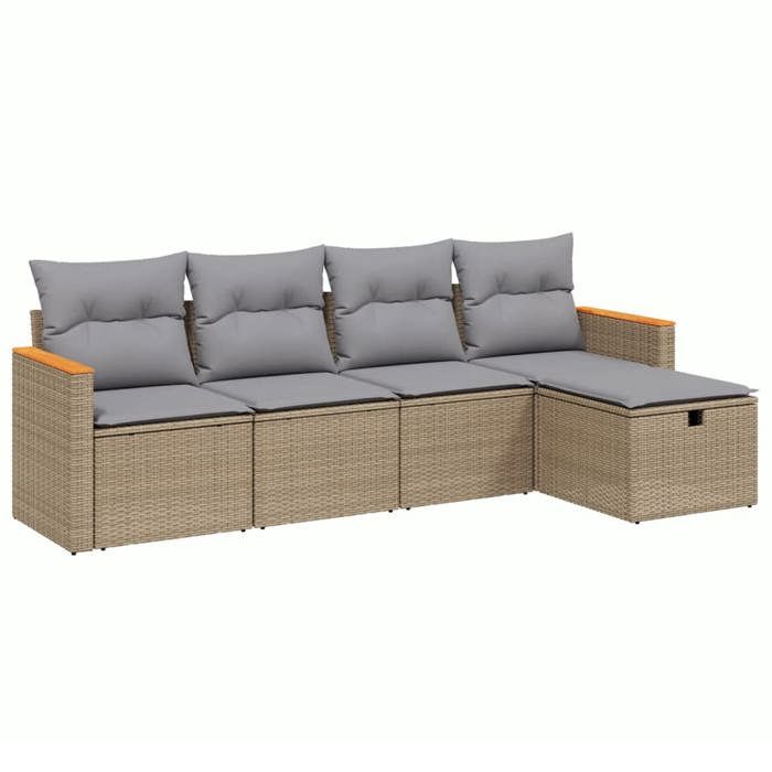 VidaXL Garden Lounge Set with Cushions 5 Pcs, Patio Sofas, Patio Furniture Set, Outdoor Furniture, Mix 3265287