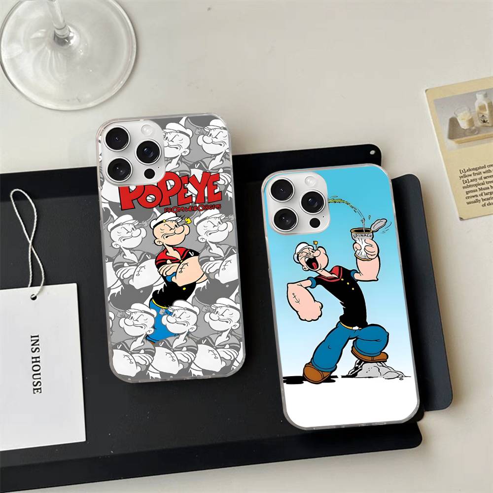 P-PopeyeS The SailorS For IPhone 14 Pro Max 13 17 11 16 12 15 Air Plus Satin Colorful Phone Case
