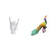 Rock Hand Gesture Statue Peacock Sculpture Sign Crafts Creative Finger Figurine Decorative