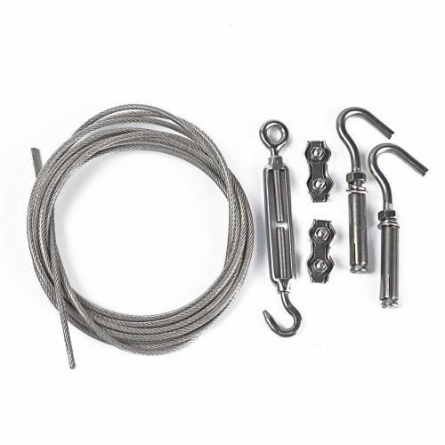 DEWEL Clothesline, Laundry Rope, Multi-functional Stainless Steel Cable Wire, Curtain Wire, Durable, Windproof, Rust, Corrosion, Heat, and Abrasion Re