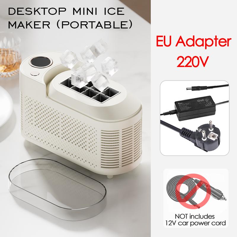 220V 110V Portable Mini Ice Maker Mini Home Dormitory Office Camping Desktop Automatic Ice Making Box 12V Car Ice Machine