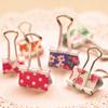24PCS/Box Small Size 19mm Printed Metal Binder Clips Paper Clip Clamp Office School Binding Supplies