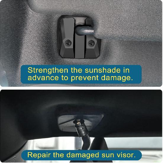 Veharvim Sun Visor Repair Kit Fits For Dodge RAM 1500 Trucks -, 1 Pack Aluminum Car Sun Visor Repair Kit, Car Sun Visor Fixer, Sun Visor Clip