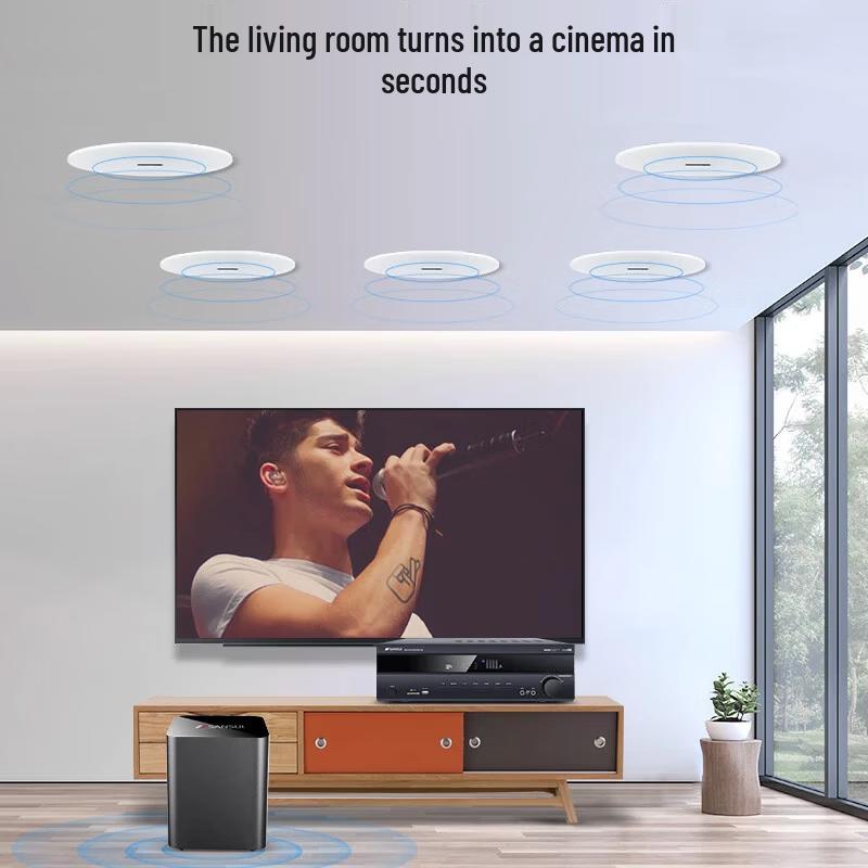 SANSUI T2-80 5.1 Home Theater Ceiling Speaker System CN Plug (adapter Included)