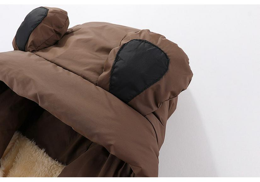 Boys' 2026 Korean Style Cartoon Winter Down Jacket - Thickened Cotton Padded Outerwear