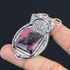 Natural Rhodonite Gemstone Pendant 925 Sterling Silver Indian Jewelry For Women