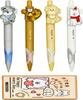 Maydahui 8-Pack Stylish Mini Animal Dog Retractable Ballpoint Pens, 0.5mm Black Ink, Pocket Pens, Cute and Adorable Gel Ballpoint Pens, Easy To Write