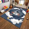 Astronaut in Space Cartoon Rug for Kids' Room Suitable for use as an anti-slip game mat for living room and bedroom sofas