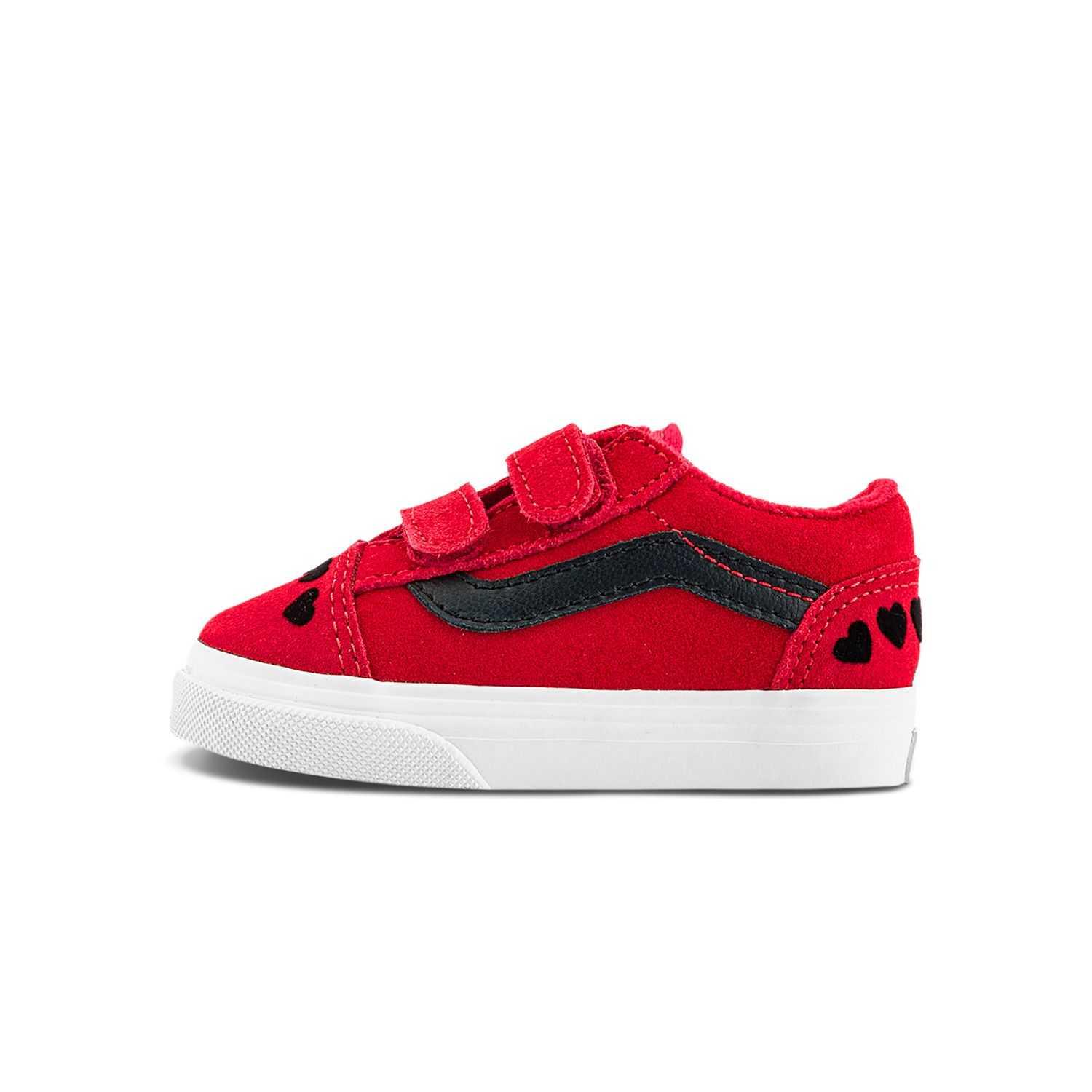

Vans Кроссовки Old Skool V Toddler Red Heart Baby Sneakers Hearts-Red Multi VN0009RCREB 22.5