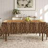 Washable Rectangular Tablecloth Rustic Log Pattern Universal Table Cover  Beauty Massage