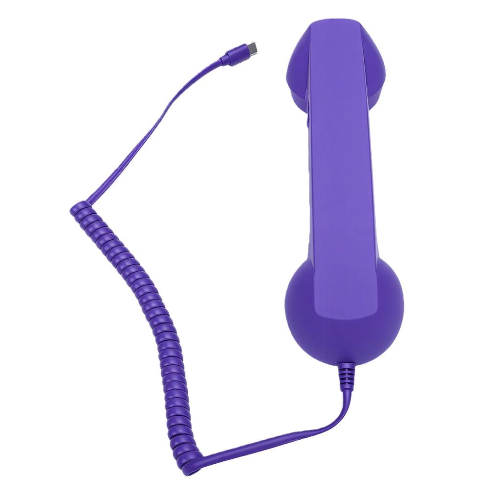Retro-Telefonhörer Typ C Vintage Kabelgebundener Handheld-Handy-Empfänger mit Lautsprecher und Mikrofon für Mobiltelefone