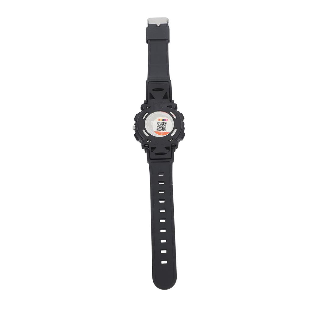 Children Digital Watch Waterproof Dual Movement Multifunctional Soft PU Strap LED Watch