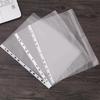 A4 Transparent 11-Hole Loose-Leaf File Folder with Protective Cover and White Strip