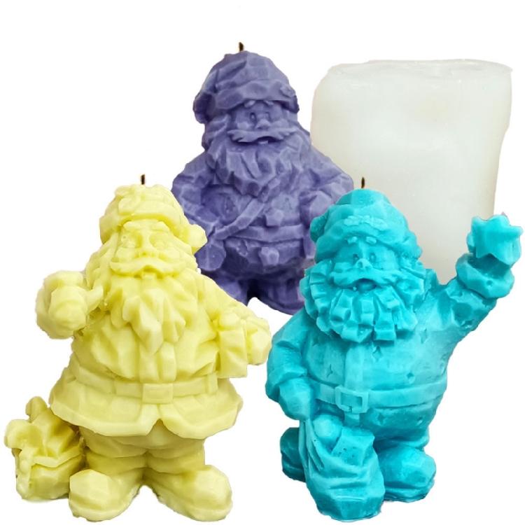 Silicone Cake Decorating Candle Mold Chocolate Candy Baking Mould Christmas Party Decorations Handmade Gift Craft DIY