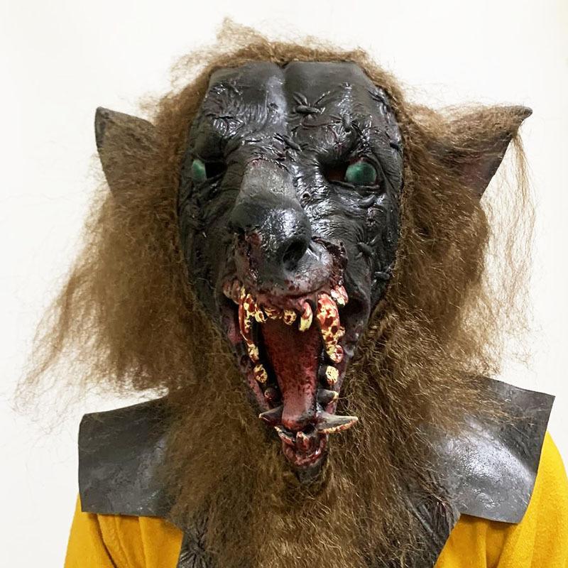 Halloween Supplies  Prank Latex Mask for Fools Horror Werewolf Latex Mask