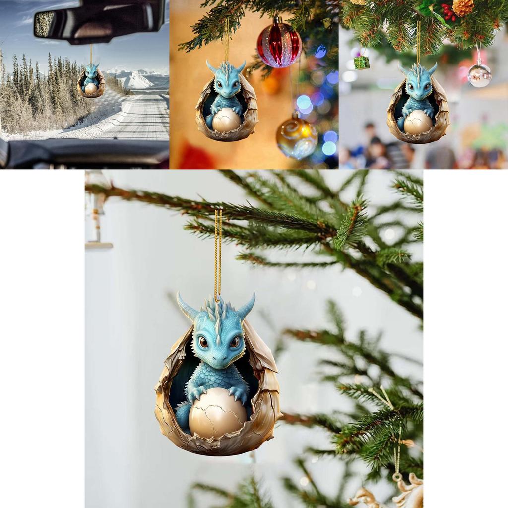 Adorable Cartoon Dragon Baby Christmas Ornament For Festive Family Decoration