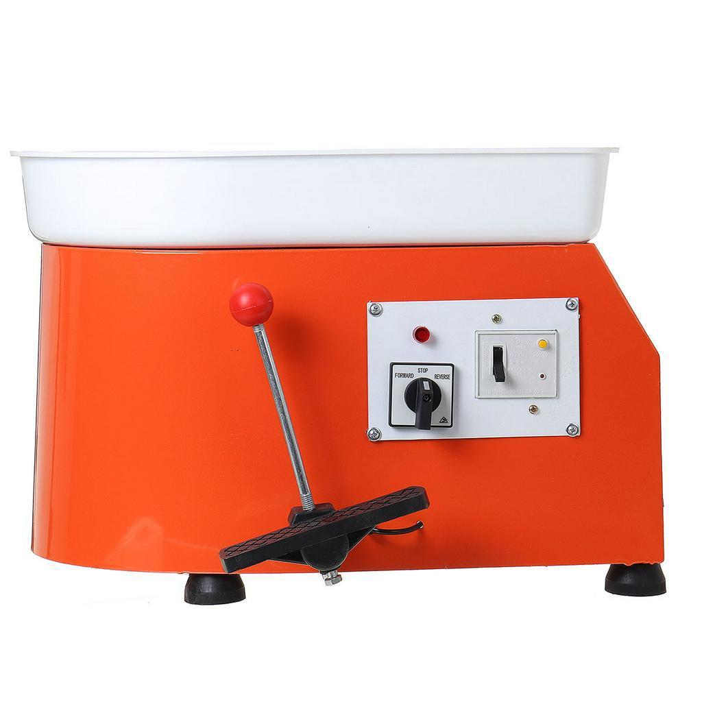 600W DIY Electric Pottery Wheel Ceramic Machine Foot Pedal Clay Pottery Forming Ceramic Works Art Work Mould Orange53 x 41 x 37 cm