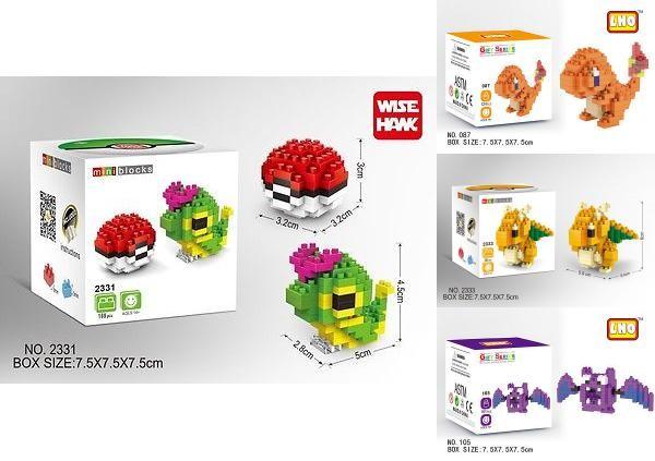 Nano Block Pokemon Diamant Mini Bouwstenen Speelgoed Pikachu Charizard Eevee Snorlax Mewtwo En Charmander