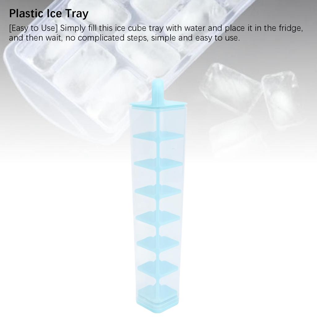 Ice Cube Tray Pull Design Convenient Handle Plastic Ice Square Making Tray for Home