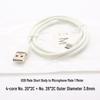 KeBaolong 4-Core Micro USB Data & Power Extension Cable for Xiaomi Camera Surveillance