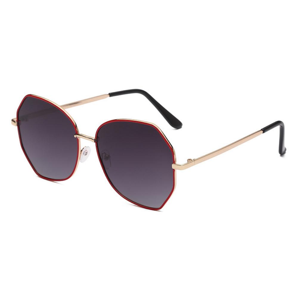 Sunglasses Female Korean Version Tide Shading Polarized Ins Sunglasses Fashion Polygonal Large Frame High Definition UV Protection Glasses